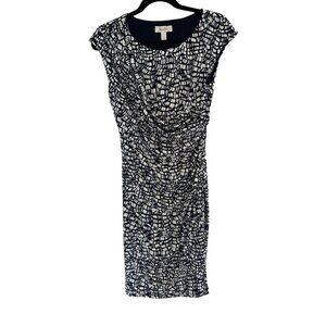 Petite size 8 dress barn blue and white‎ dress